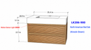 30″ 36" 47" 71" North American Red Oak Bathroom Vanity with Integrated Basin & 3000K Sensor Light