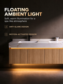 71''- Floating Vanity | Sintered Stone Platform Top | Motion-Sensor Waterproof LED | 001-TK