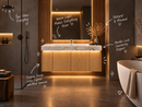 60" 71" Natural Eucalyptus Bathroom Vanity with BD2 Sink & Motion-Sensor LED