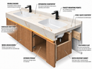 36'' 40" 71''- Floating Vanity | Sintered Stone Platform Top | Motion-Sensor Waterproof LED | 001-AE