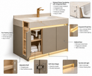 36'' 40'' 60'' 71'' Flooring Vanity | Sintered Stone Top| Motion-Sensor Waterproof LED/ 102