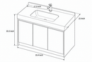 36'' 40'' 60'' 71'' Flooring Vanity | Sintered Stone Top| Motion-Sensor Waterproof LED/ 102