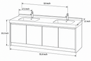 36'' 40'' 60'' 71'' Flooring Vanity | Sintered Stone Top| Motion-Sensor Waterproof LED/ 102