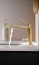 Single-Hole Bathroom Sink Faucet with Adjustable Spout, Modern Single-Handle Basin Mixer Tap