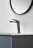 Single-Hole Bathroom Sink Faucet with Adjustable Spout, Modern Single-Handle Basin Mixer Tap