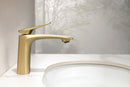Single-Hole Bathroom Sink Faucet with Adjustable Spout