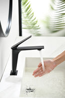 Single-Hole Bathroom Sink Faucet with Adjustable Spout, Modern Single-Handle Basin Mixer Tap