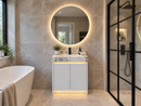 24'' 30'' 36'' Flooring Vanity | grey and gold veining | Sintered Stone Top| Motion-Sensor Waterproof LED/ 104