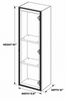 BC-01 Illuminated Glass Wall Cabinet
