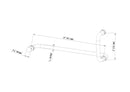 Glass Shower Door Handle And Towel Bar Combo, Square 304 Stainless Steel