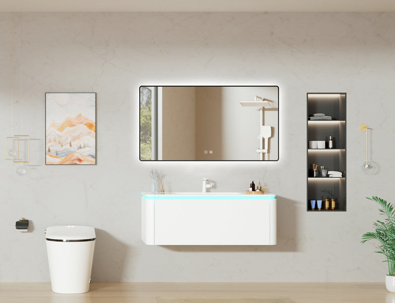 50'' Backlit Rectangle LED Mirror
