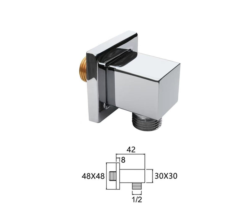 Linkaa Square hand shower rail & Concealed wall-mounted shower adapter