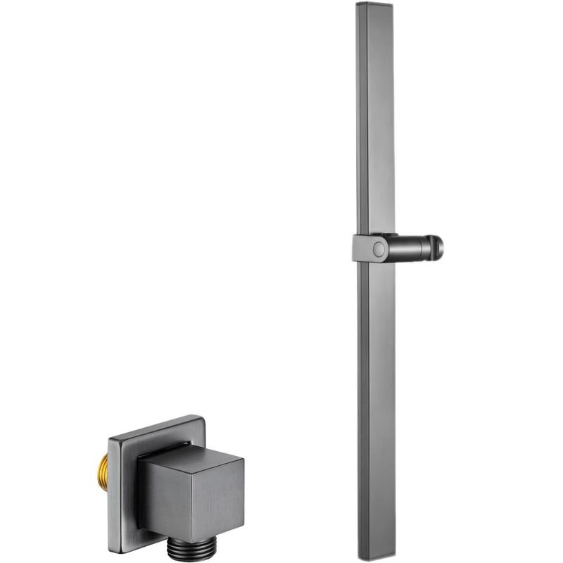 Linkaa Square hand shower rail & Concealed wall-mounted shower adapter