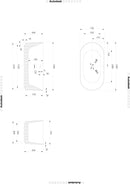 Milan - Free Standing Matte White Bath Tub with LED