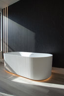 Milan - Free Standing Matte White Bath Tub with LED