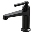 Single Handle Bathroom Sink Faucet, Single Hole Basin Mixer Tap with Ribbed Body and Knurled Lever Handle
