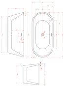 Rio - Free Standing Matte White Bath Tub