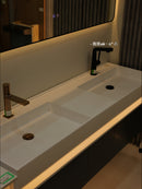 Sky Line - 63''Bathroom Vanity with Matte White Top and LED