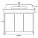 24'' 30'' 36'' Flooring Vanity | grey and gold veining | Sintered Stone Top| Motion-Sensor Waterproof LED/ 104