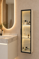BC-01 Illuminated Glass Wall Cabinet