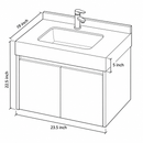 24'' 40'' Floating Vanity | grey and gold veining | Sintered Stone Top| Motion-Sensor Waterproof LED/ 004