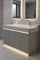 36'' 40'' 60'' 71'' Flooring Vanity | Sintered Stone Top| Motion-Sensor Waterproof LED/ 102