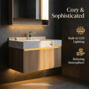 32'' 36'' 71''- Floating Vanity | Sintered Stone Platform Top | Motion-Sensor Waterproof LED | 001-BD2