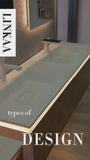 Linkaa - Wooden Dressing Table | Sintered Stone Countertop | Recessed LED Lighting