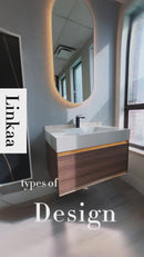 36'' Floating Vanity | Sintered Stone Platform Top | Motion-Sensor Waterproof LED | 007