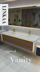 71'' 83''- Floating Vanity | Sintered Stone Top | Motion-Sensor Waterproof LED | 003