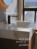 36'' Floating Vanity | Sintered Stone Platform Top | Motion-Sensor Waterproof LED | 007