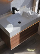 36'' Floating Vanity | Sintered Stone Platform Top | Motion-Sensor Waterproof LED | 007