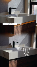 36'' Floating Vanity | Sintered Stone Platform Top | Motion-Sensor Waterproof LED | 007
