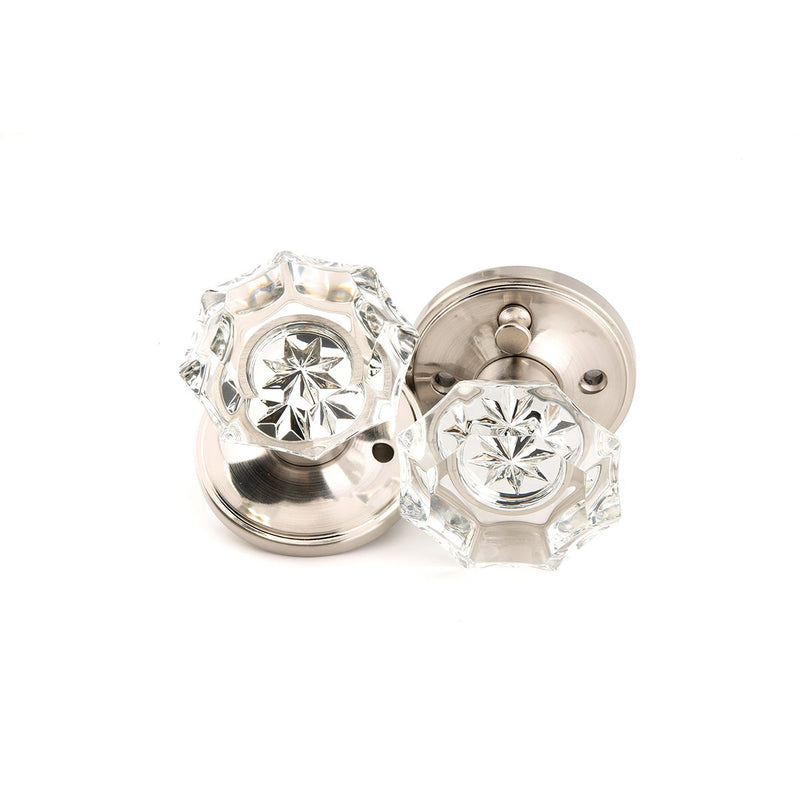 Straight Octagon Crystal Door Knob