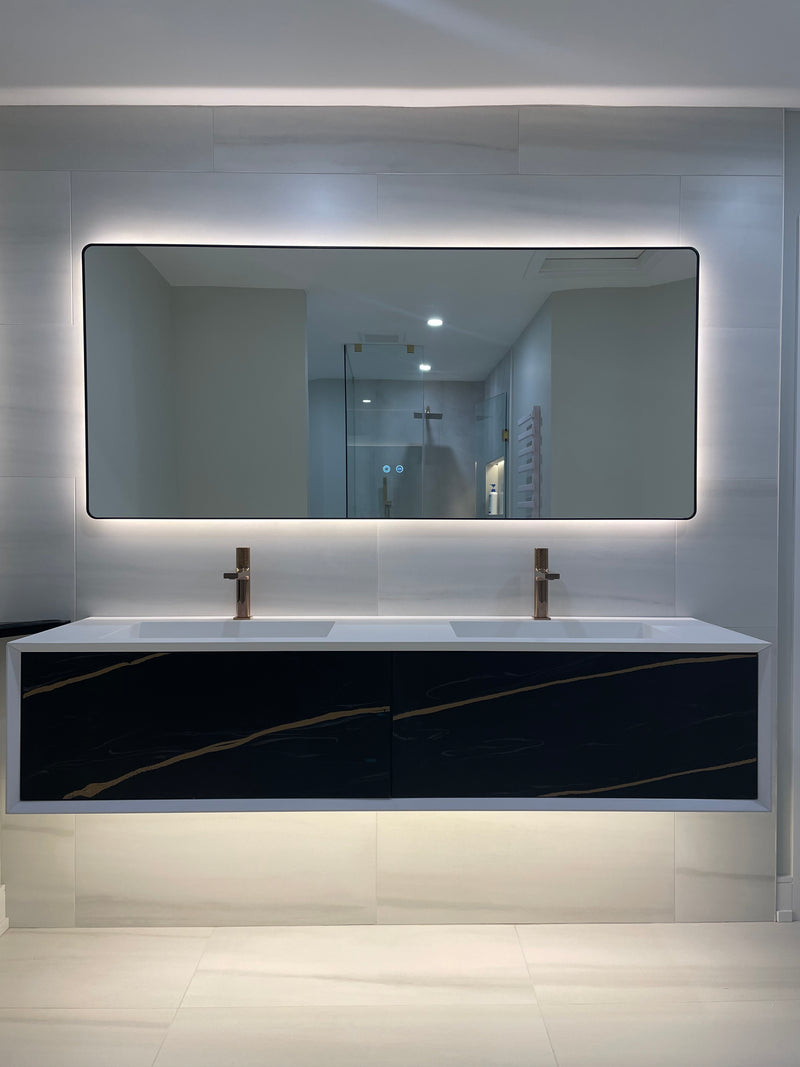 Milan - 71''Bathroom Vanity with Matte White Top