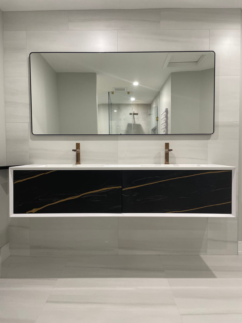 Milan - 71''Bathroom Vanity with Matte White Top