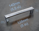 Cabinet Pulls 128mm with Premium Crystal