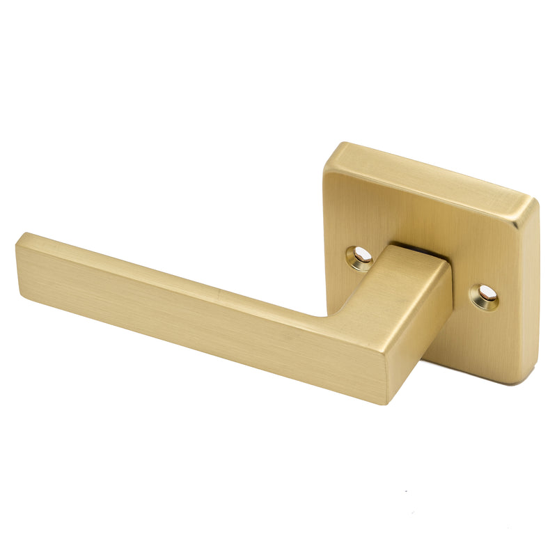 Tobo Door Handle Lever Set - Satin Brass