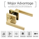 Tobo Door Handle Lever Set - Satin Brass