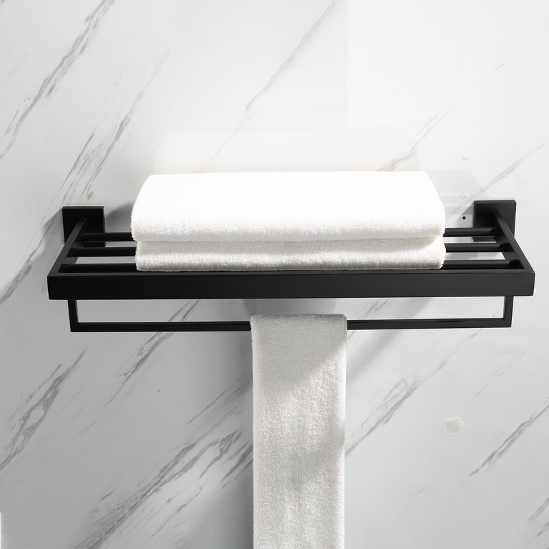 Le Mans - Towel Bar Double Shelves - 24'' Bar