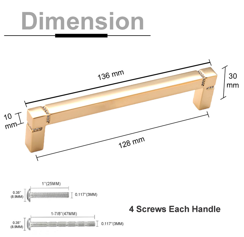 Cabinet Pulls with Premium Crystal