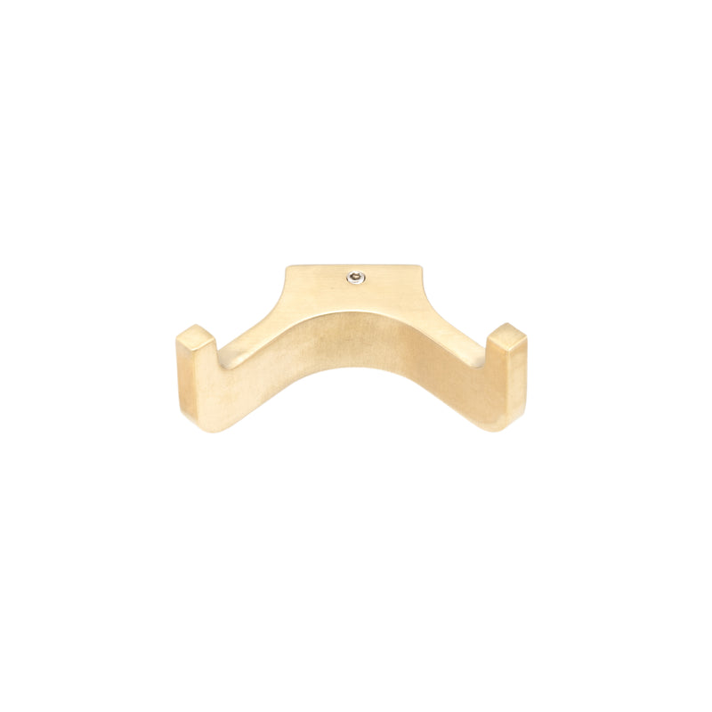 Double Hook Rack Brushed Brass - 052