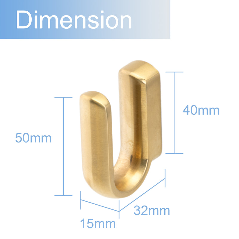 Single Hook Rack Brushed Brass - 053