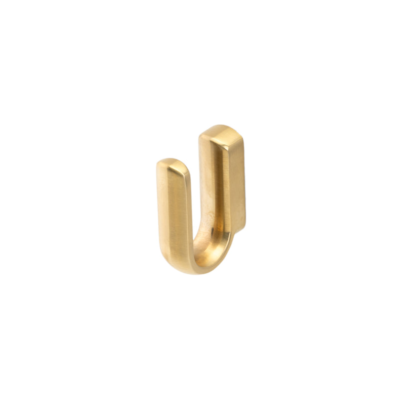 Single Hook Rack Brushed Brass - 053