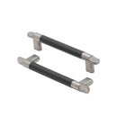 Cabinet Pulls Brushed Brass with Leather