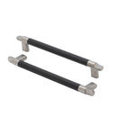 Cabinet Pulls Brushed Brass with Leather