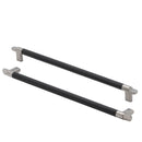 Cabinet Pulls Brushed Brass with Leather