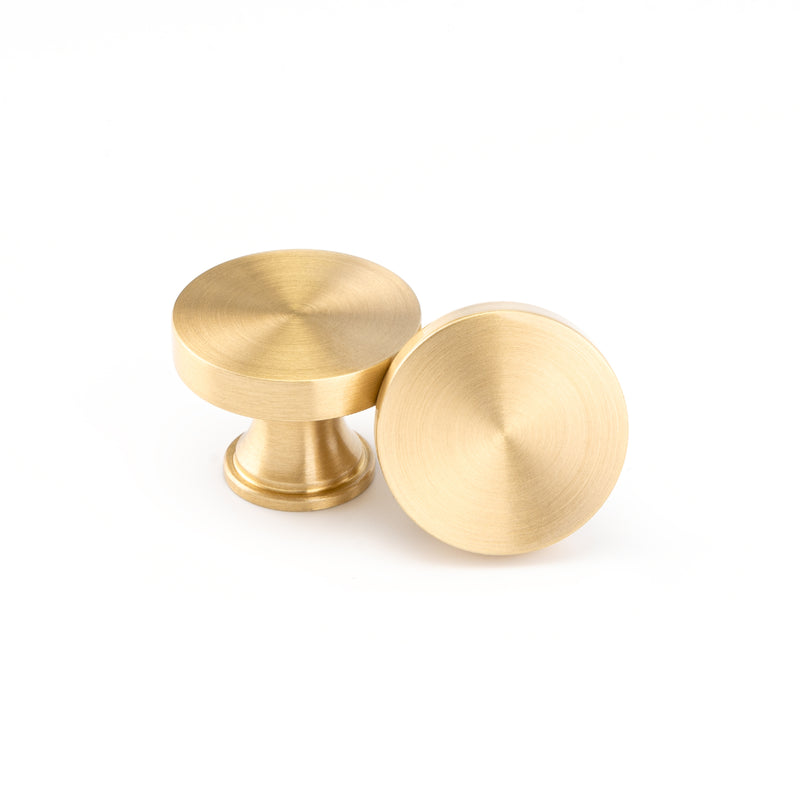 Cabinet Knobs Brushed Brass Pure Copper