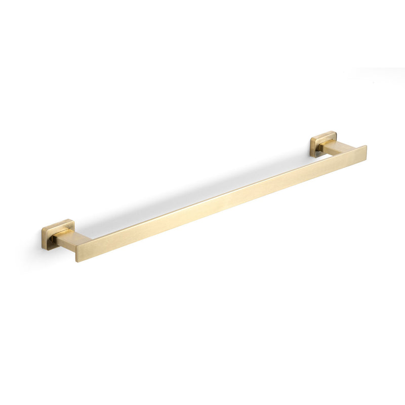 Towel Bar Brushed Brass 24' Copper Rectangle Base