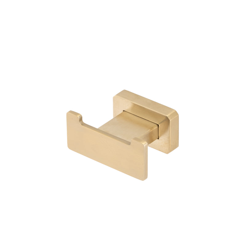 Double Hook Rack Brushed Brass